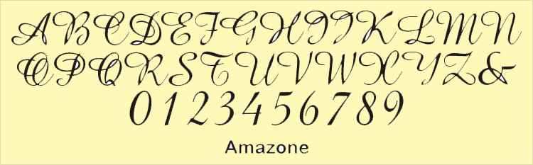 amazone font for cake toppers