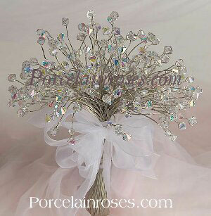 Hand tied crystal bouquet