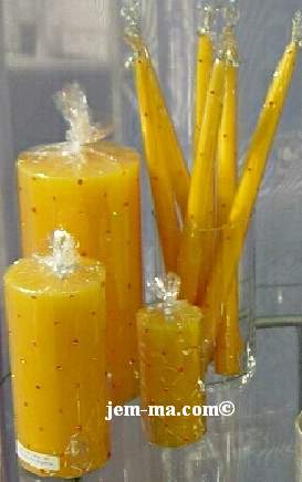 Orange Crystal Candles