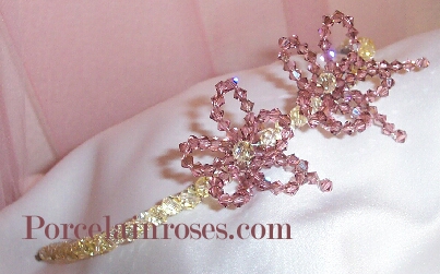 Crystal Headband with flowerettes