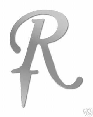 monogram cake topper letter R