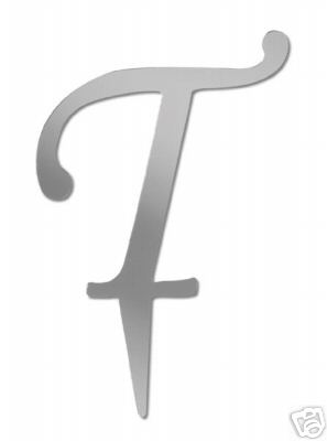 monogram cake topper letter T