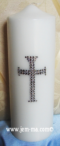 Cross Crystal Unity Candle