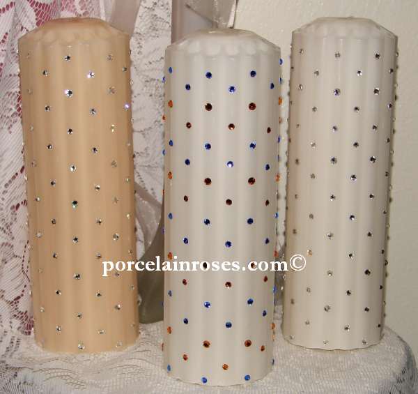 Assorted Crystal Colored candles