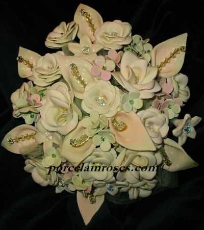 Green, Deep Ivory Wedding bouquet