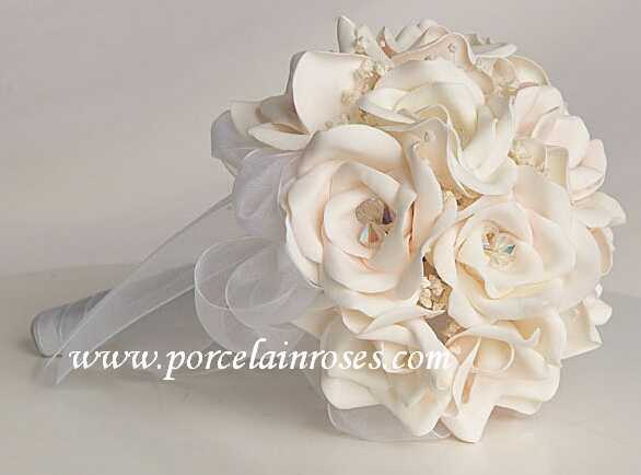  Our Most Popular Wedding Bridal Bouquet Bicolor Natural White Pink 