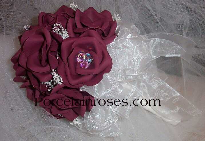 Burgundy Rose Bouquet Burgundy Add 100 dark color fee