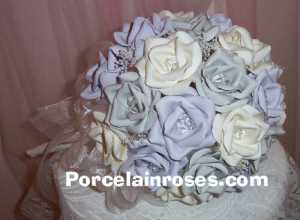 Lavener, Silver and white rose bouquet