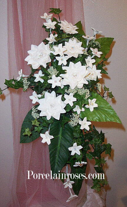 Exotic Bridal Bouquet with Gardenias and Stephanotis Porc 315