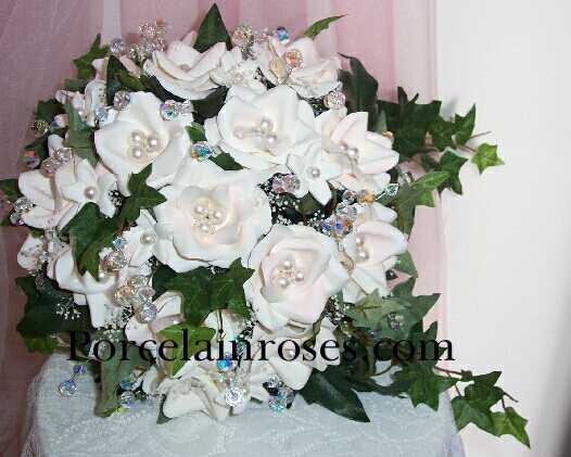 white rose bouquet bridal. Natural White Rose Wedding