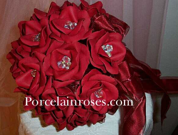 red rose wedding bouquet