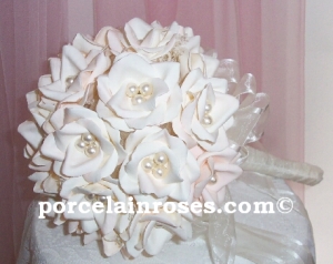 Bridal White Rose Wedding Flowers #388