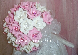 pink white wedding flowers #424