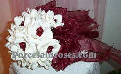 wine roses wedding flowers #490
