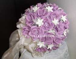 lavender Rose Wedding Bouquet #504 & Stephanotis