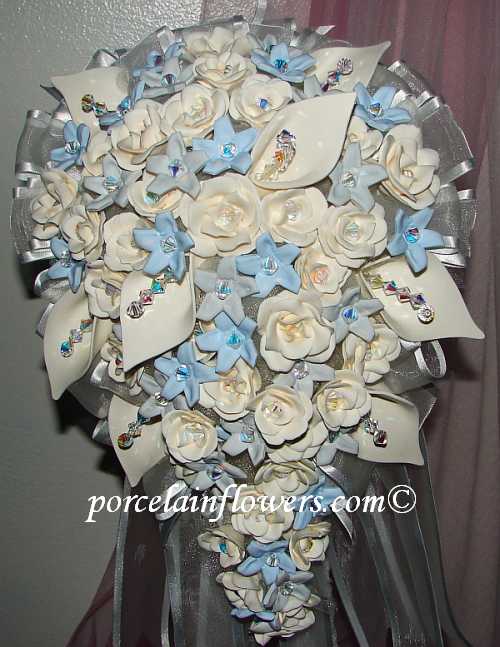 Baby blue wedding flower