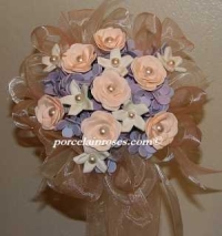 Peach & Lavender Wedding Bouquet #533