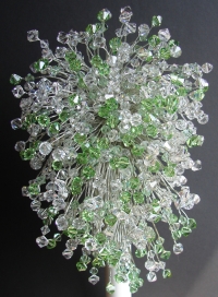 Peridot and Clear Swarovski Wedding Bouquet #594