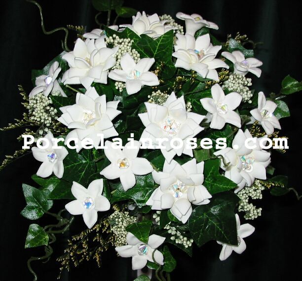 White Garden Rose Wedding Flowers #61