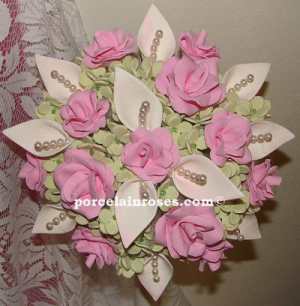 Pink, Green and White Wedding Flower Mix