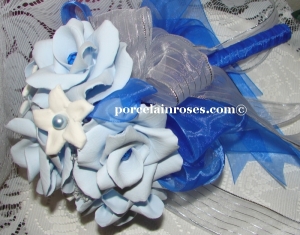 Light Blue Roses with Capri Crystals