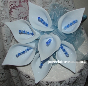 Blue Calla Liliy bridal bouquet